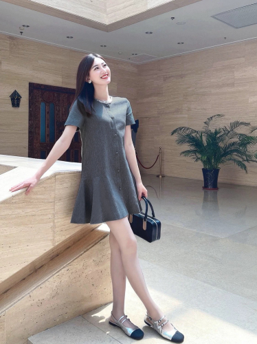 Emery Dress _ Ghi